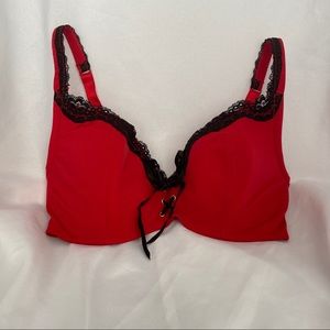 💋Fredericks Of Hollywood Full Figure Bra 34DD Red